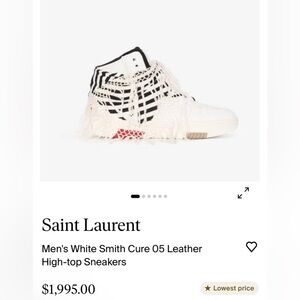 Saint Laurent-Men's White 'stan' Sneakers